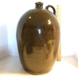 Early 5 Gallon Pottery Vessel with 1 Handle & Cork