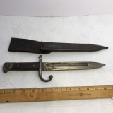 Antique Bayonet with Leather Sheath