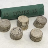 Lot of 50 Silver Dimes