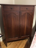 2 Drawer Wooden Armoire