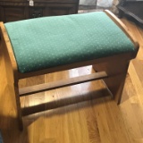 Upholstered Top Wooden Bench