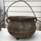 Antique Footed Cast Iron 10” Wide Cauldron