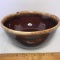 Large Brown Drip Signed McCoy Bowl