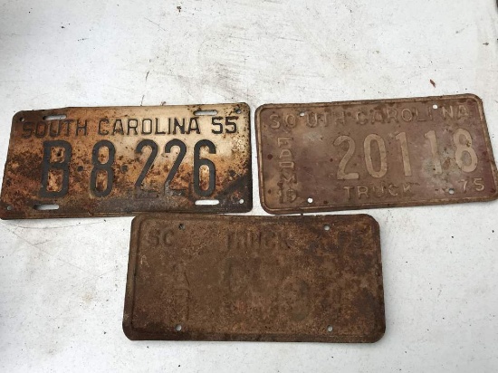 Lot of Old South Carolina License Plates