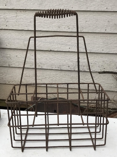 Old Metal Bottle Caddy