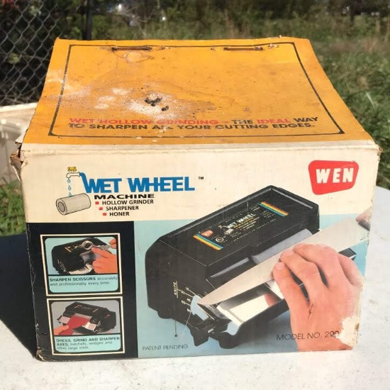 Wet Wheel Machine Hollow Grinder, Sharpener, Honer with Original Box