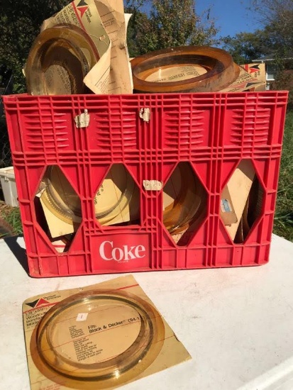 Large Lot of Vermont American Woodcutting Bandsaw Blades in Coca Cola Crate