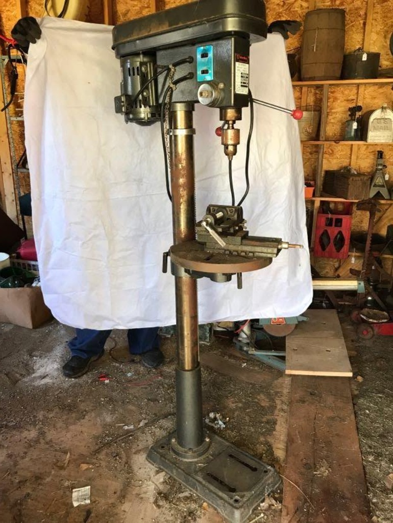 Guardian Power 12 Speed Heavy Duty Drill Press Model Fdm 58 12s Es With Drill Press Clamp Art Antiques Collectibles Antiques Antique Primitives Online Auctions Proxibid