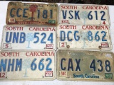 Lot of Old South Carolina License Plates