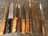 Lot of Misc Wooden Handled Knives