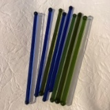 Lot of Glass Swizzle Sticks