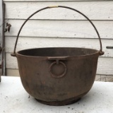 Antique Cast Iron 9” Wide Cauldron