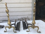 Pair of Brass Andirons