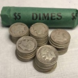 Lot of 50 Silver Dimes