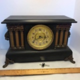 Vintage Wm Gilbert Clock Co. Mantle Clock with Key - Works