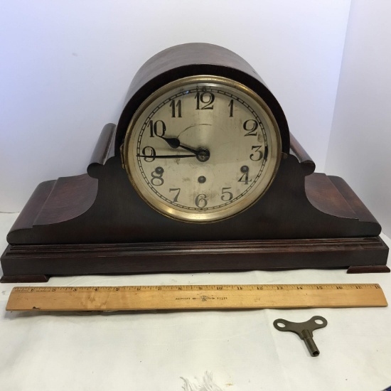 1914 German Cathedral Mantle Clock with Key - Works
