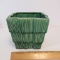 McCoy Square Green Planter - Vertical Stepped Pattern
