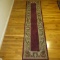 Area Rug - Narrow Runner - Maroon Background