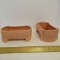Pair Matching Salmon/Pink Window Box Planters