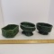 (3 pieces) unmarked green pottery