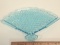 Vintage Fenton Blue Glass Hobnail Fan Shaped Dish