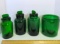 Vintage Green Glass Apothecary-Style Glass Canister Set