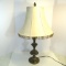 Brass Finish Accent Lamp with Shade