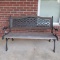 Cast Iron & Wooden Charleston-style Garden Bench