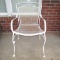 White Metal Patio Chair