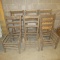 Set of 6 Early Oak Cane Bottom Ladder Back Chairs