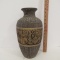 Tall Vase with Embossed Floral Gilt Design