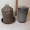 Pair of Vintage Chicken Waterers