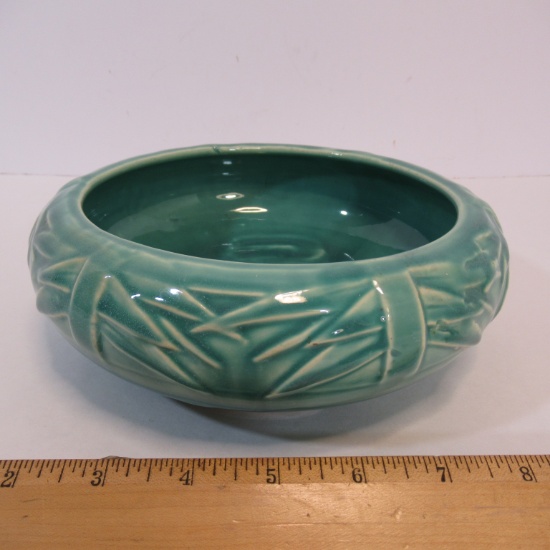 McCoy Blue/Green Round Planter - Grass Design