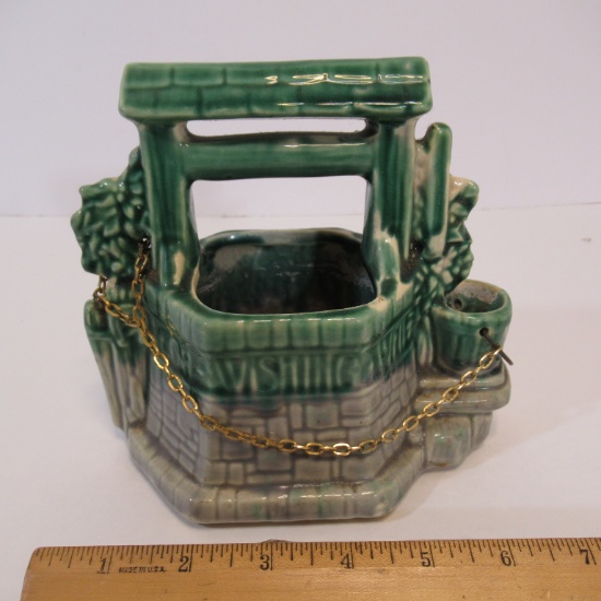 McCoy Two-tone Green Wishing Well Planter