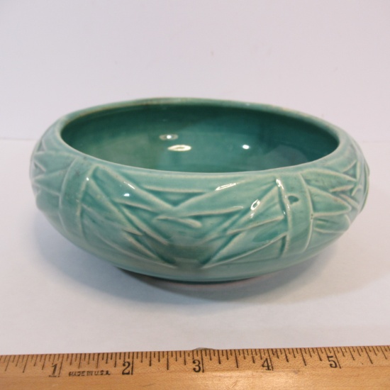 McCoy (matches #1) Blue/Green Round Planter - Grass Design