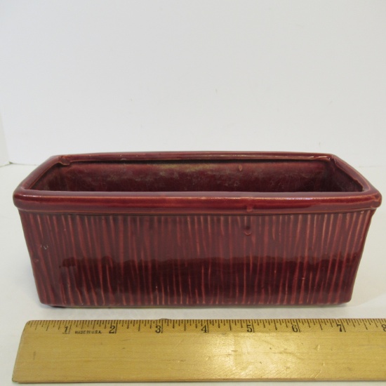 McCoy Maroon Rectangular Planter - Vertical Design