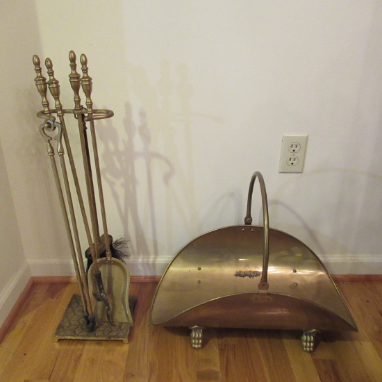 Fireplace Tool Set & Log Holder