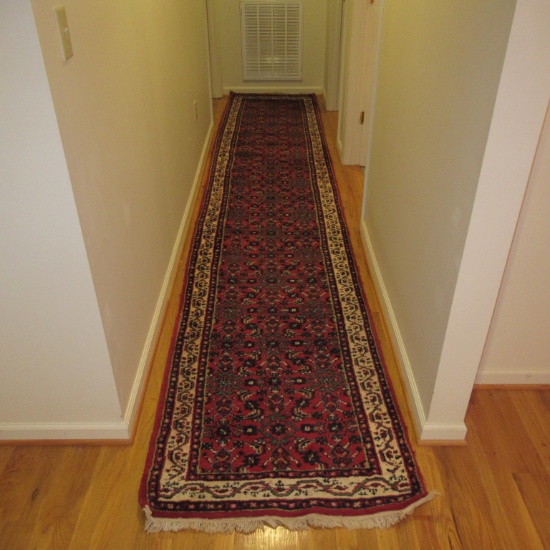 Rug - Fringed Hall Runner - Red Background