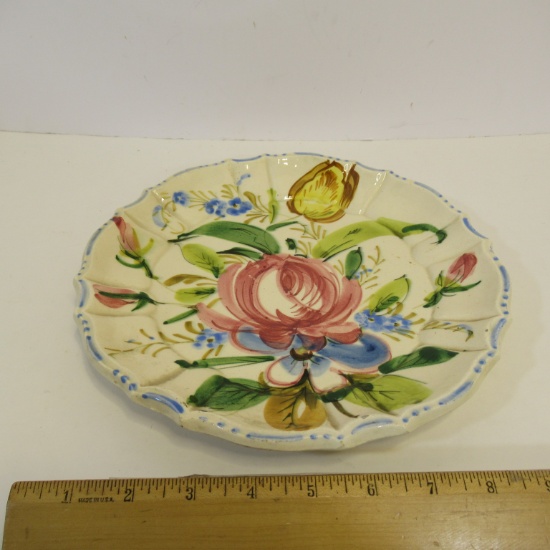 Floral Decorative Plate - Made in Italy