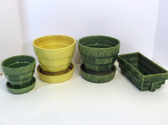 McCoy (4 pieces) - Green & Yellow Planters