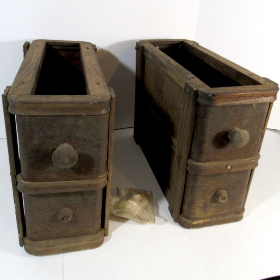 Old Sewing Machine Drawers (2 sets with 2 drawers each)