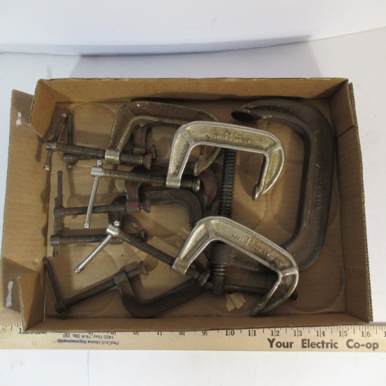 8 Assorted C-Clamps