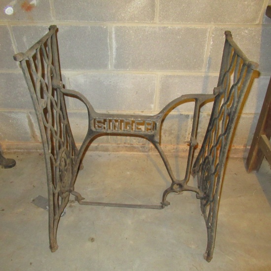 Antique Singer Sewing Machine's Treadle Base