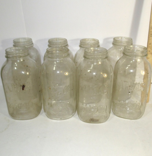 Lot of Vintage Atlas Canning Jars
