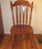 Slat-back Wooden Chair