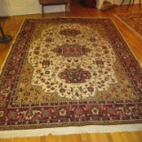 Rug - Cream Background with Red & Blue Accents