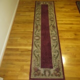 Area Rug - Narrow Runner - Maroon Background