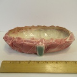 McCoy Rose Oval Bulb Planter with Green Accents