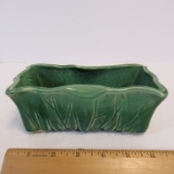 McCoy Green Rectangular Planter with Waved Edges