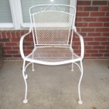 White Metal Patio Chair